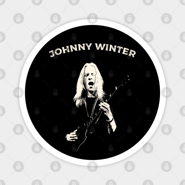 Johnny Winter Magnet by Yopi